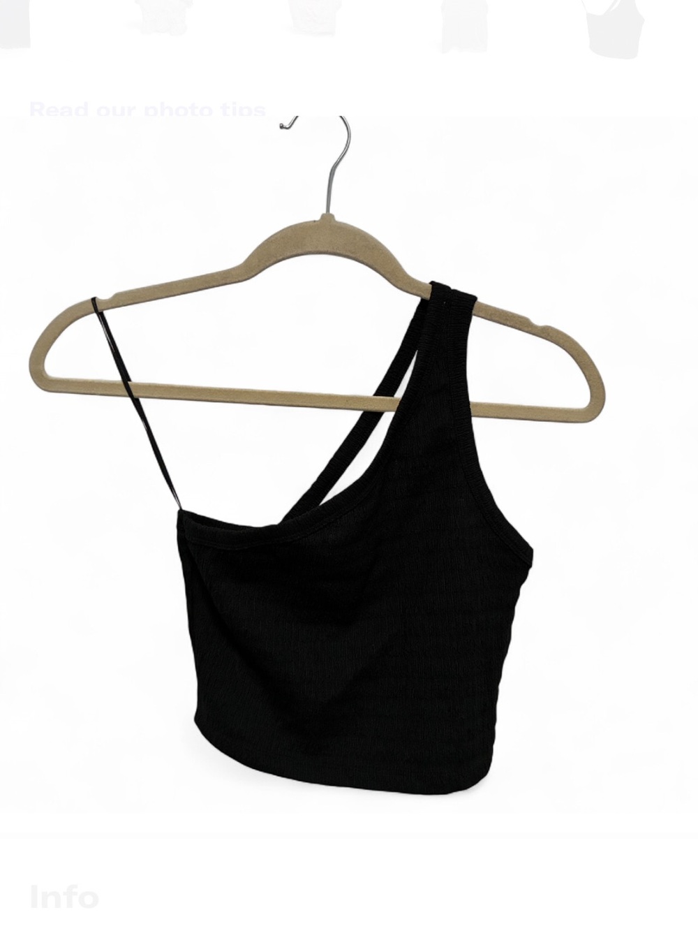 American Eagle Outfitters Black One-Shoulder Crop